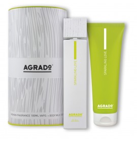 AGRADO SET TUBE WOMAN EDT 100 мл + BODYMILK - Подарок 2 вида, Код: 5890,91