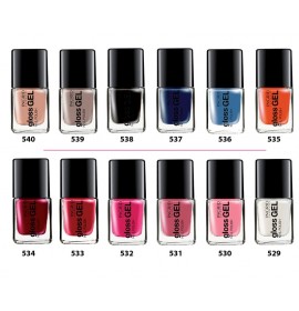 INGRID GLOSS GEL лак для ногтей, 8 мл. 12 цветов